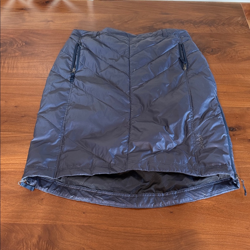 Skhoop Quilted Down Skirt with Zipper Pockets